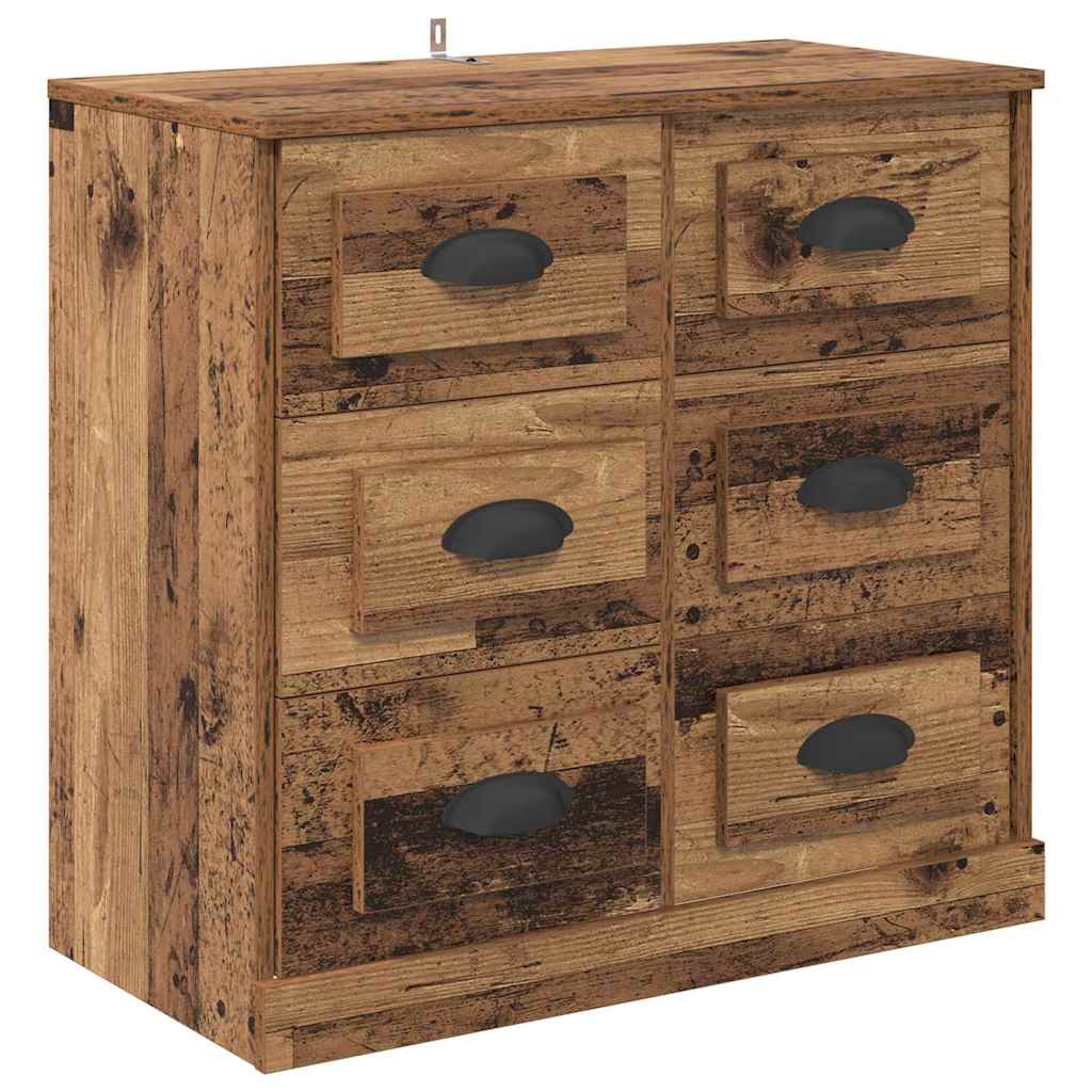 vidaXL Komody 2 szt. Stare drewno 70 x 35,5 x 67,5 cm