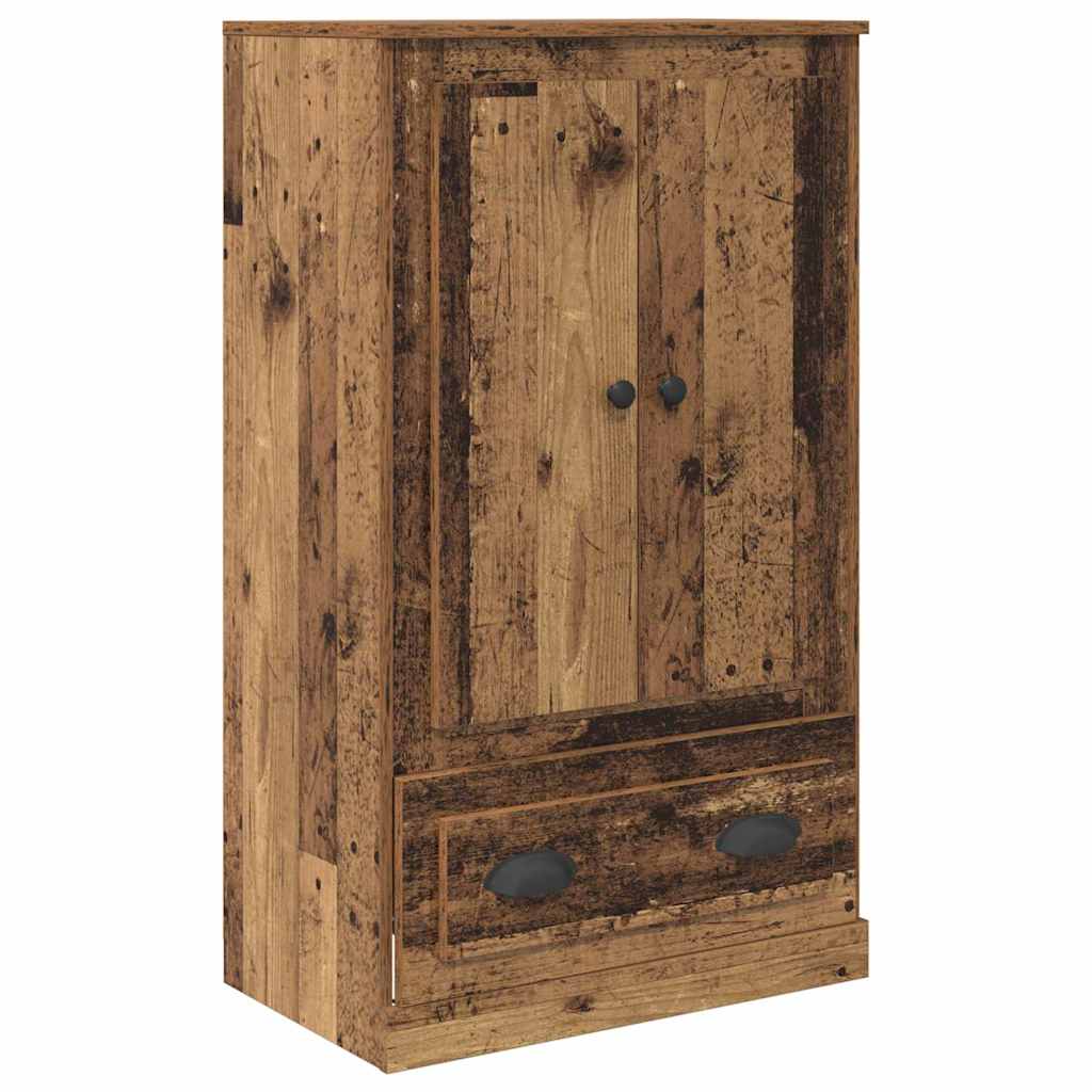 vidaXL Highboard z szufladą 3 pcs Stare drewno Materiał drewnopochodny