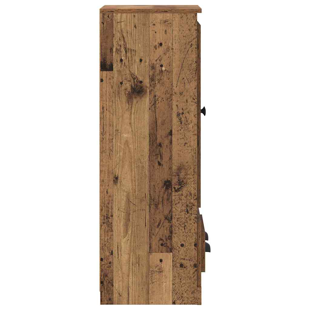 vidaXL Highboard z szufladą 3 pcs Stare drewno Materiał drewnopochodny