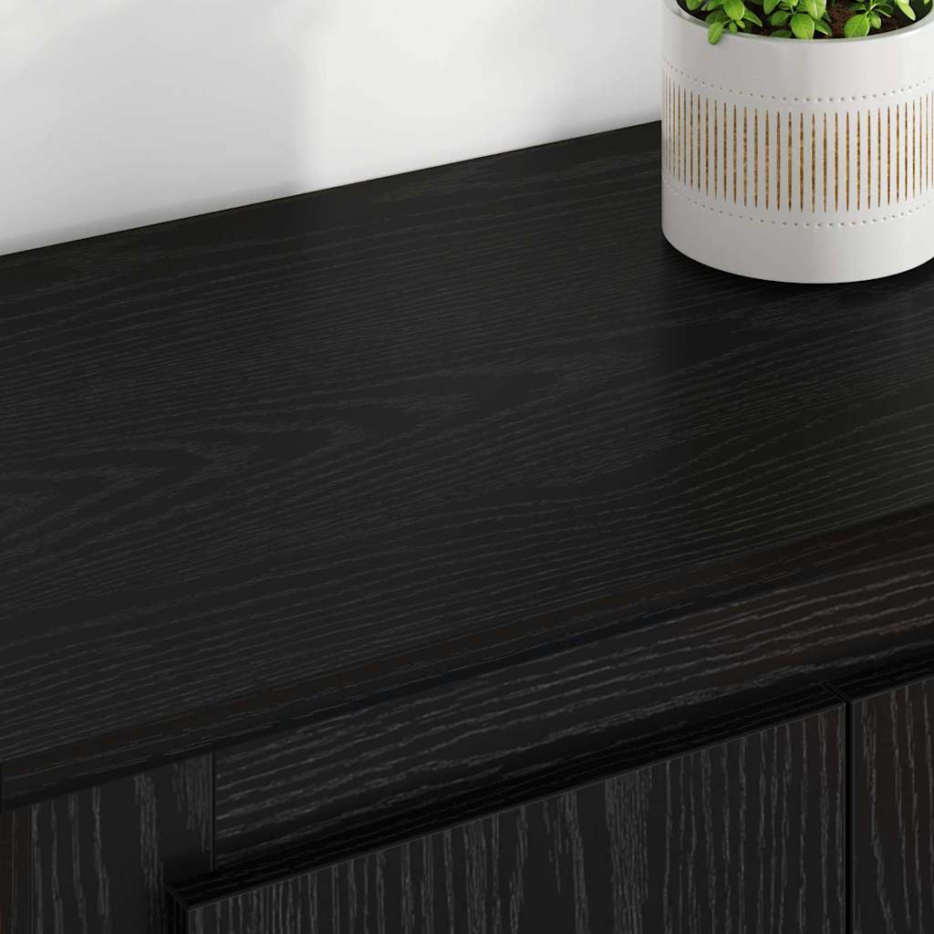 vidaXL Highboard z szufladą 3 pcs Czarny Dąb Materiał drewnopochodny