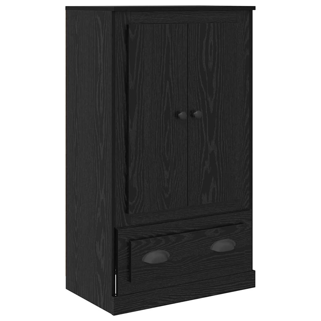 vidaXL Highboard z szufladą 3 pcs Czarny Dąb Materiał drewnopochodny