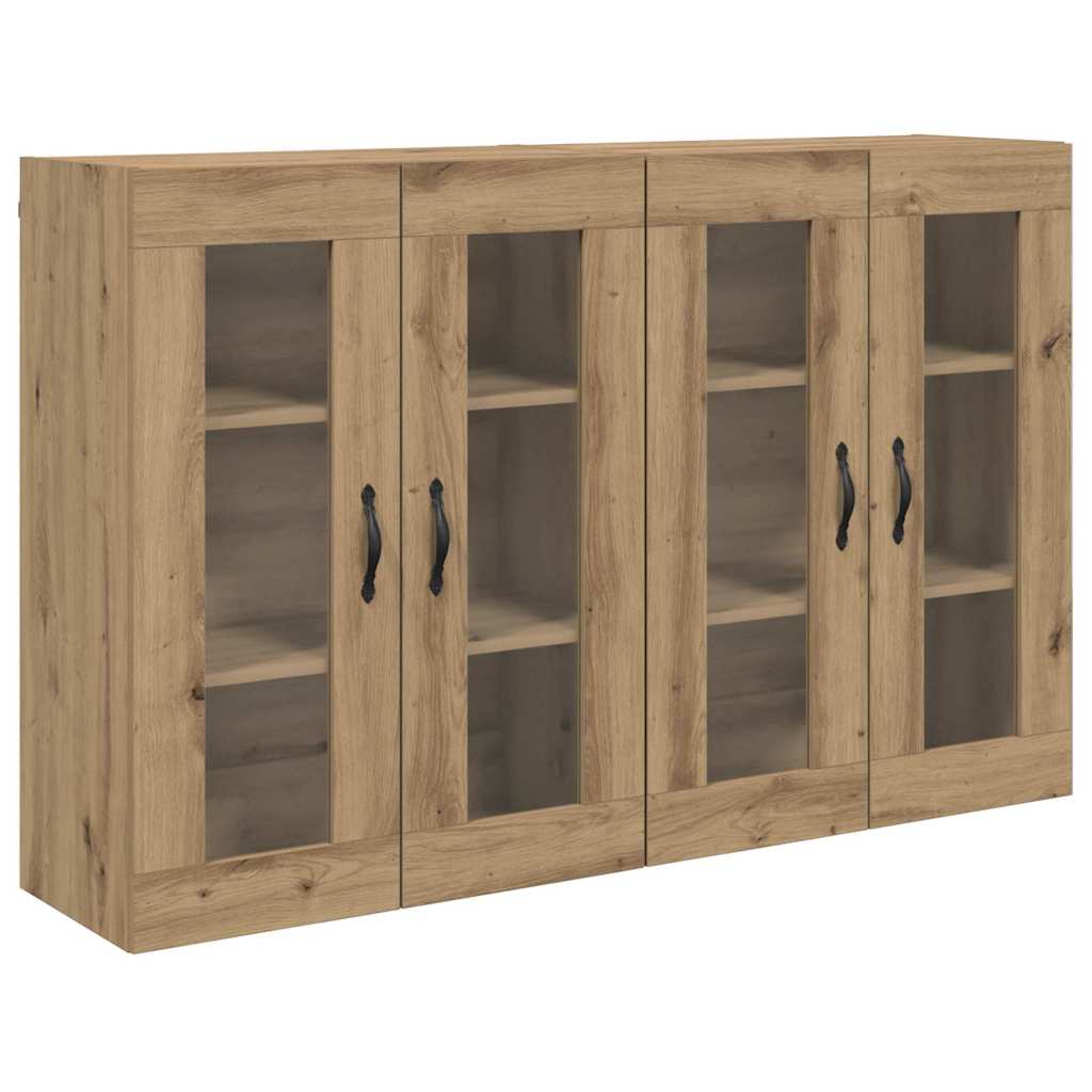 vidaXL Szafki ścienne 2 pcs Dąb rzemieślniczy 69,5 x 34 x 90 cm