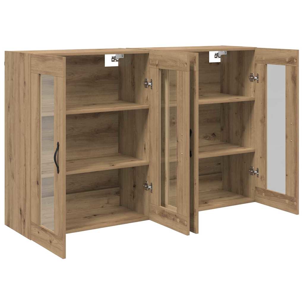 vidaXL Szafki ścienne 2 pcs Dąb rzemieślniczy 69,5 x 34 x 90 cm
