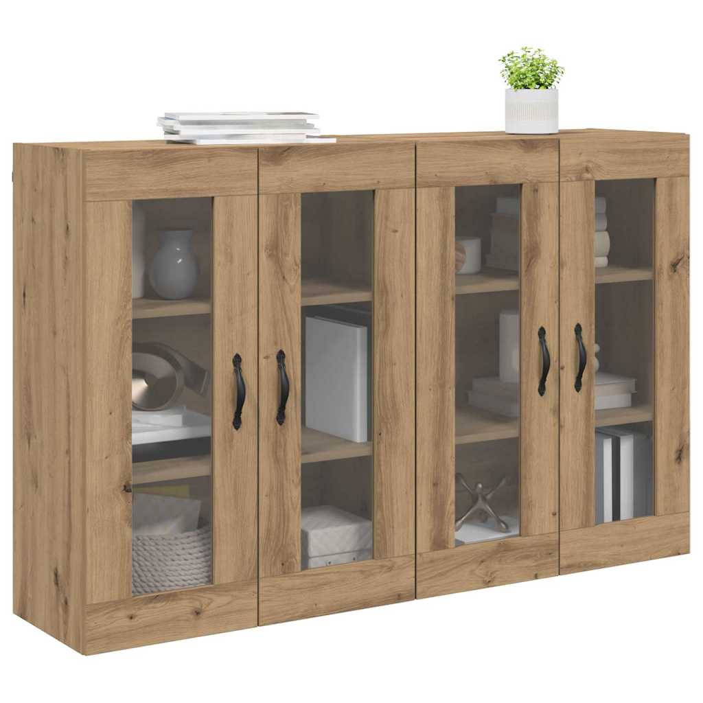vidaXL Szafki ścienne 2 pcs Dąb rzemieślniczy 69,5 x 34 x 90 cm