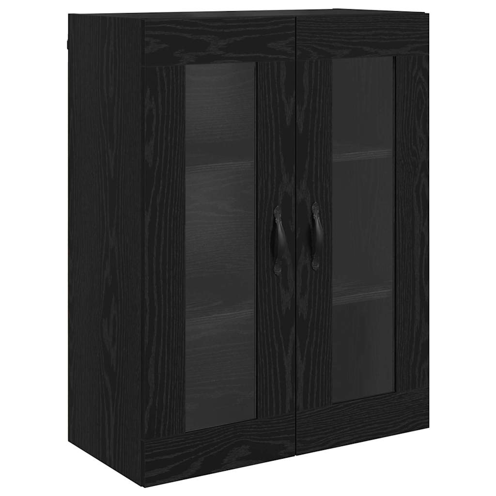 vidaXL Szafki ścienne 2 pcs Czarny Dąb 69,5 x 34 x 90 cm