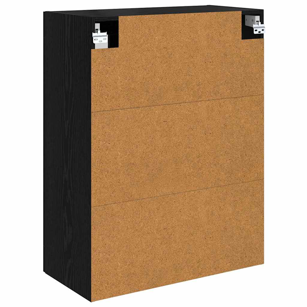 vidaXL Szafki ścienne 2 pcs Czarny Dąb 69,5 x 34 x 90 cm