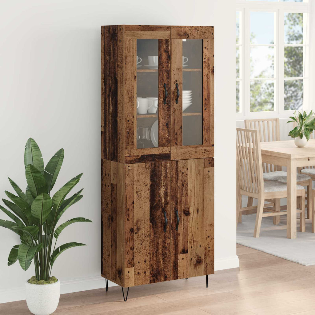 vidaXL Highboard Stare drewno 69,5 x 34 x 180 cm