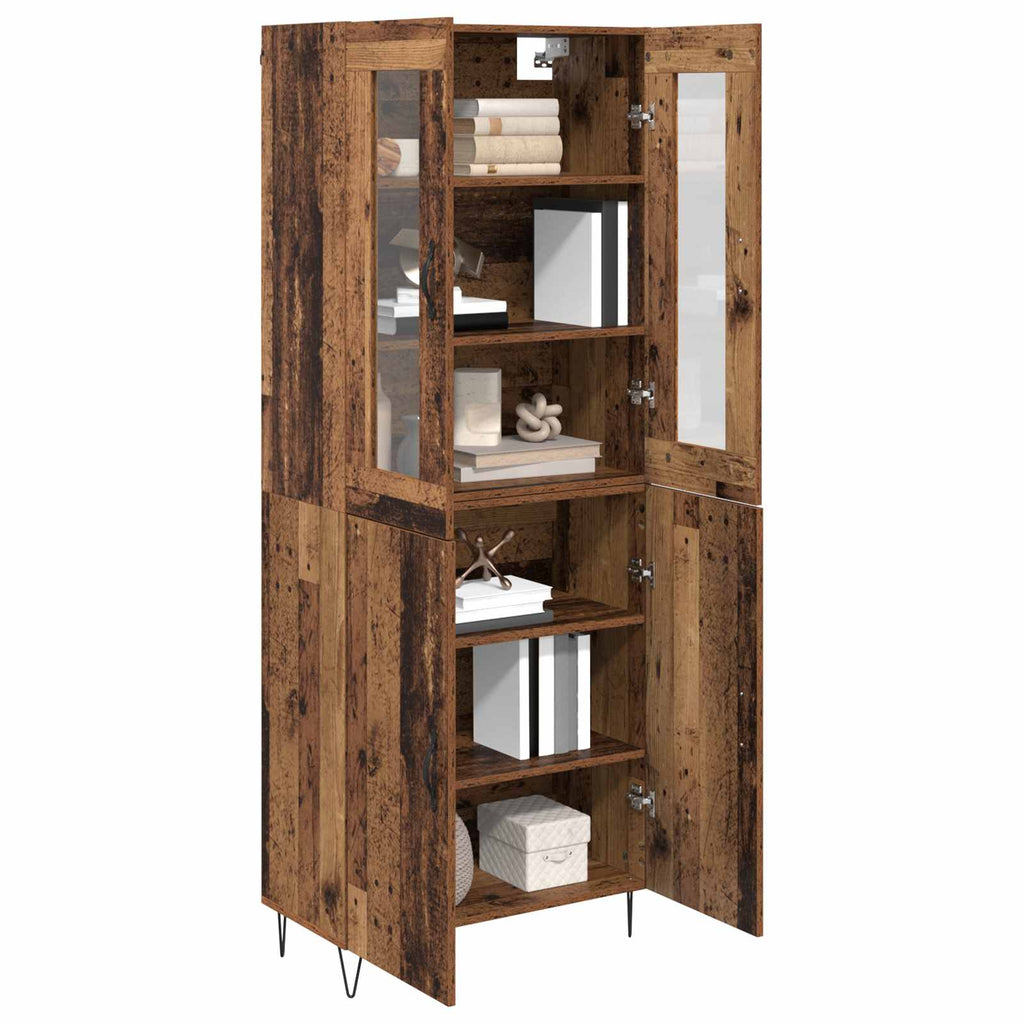 vidaXL Highboard Stare drewno 69,5 x 34 x 180 cm