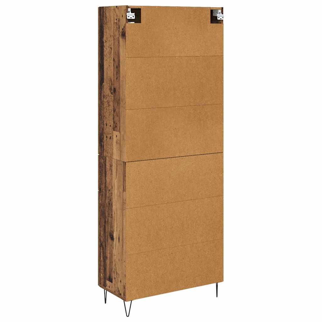 vidaXL Highboard z szufladą Stare drewno 69,5 x 34 x 90 cm