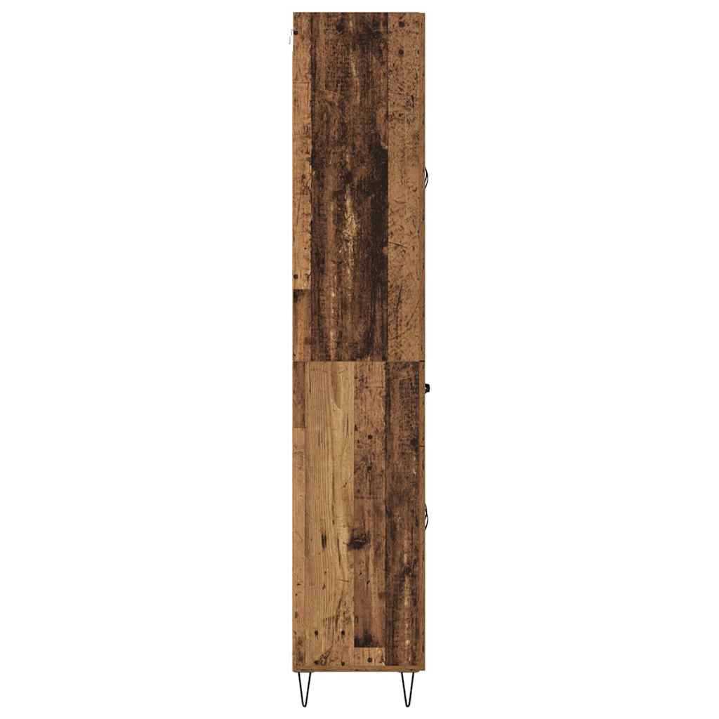 vidaXL Highboard z szufladą Stare drewno 69,5 x 34 x 90 cm