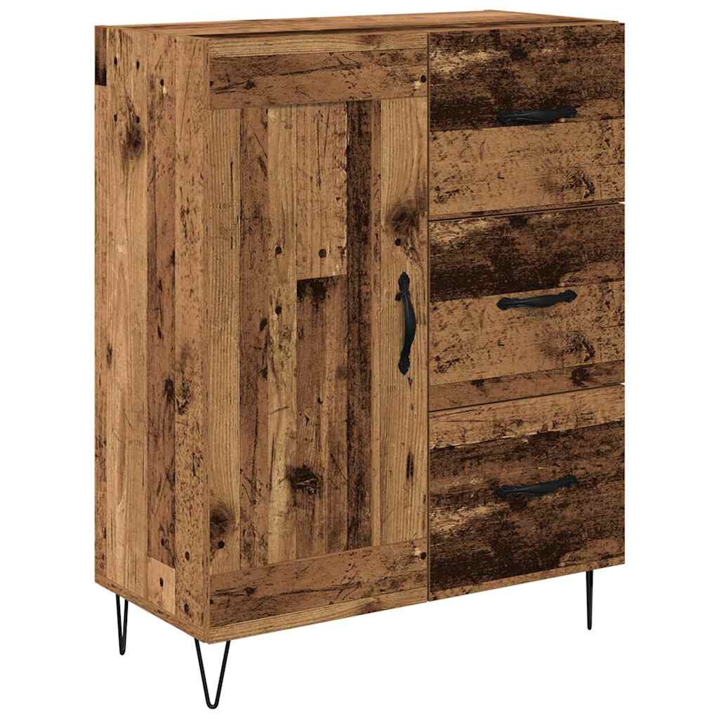 vidaXL Highboard z szufladą Stare drewno 69,5 x 34 x 90 cm