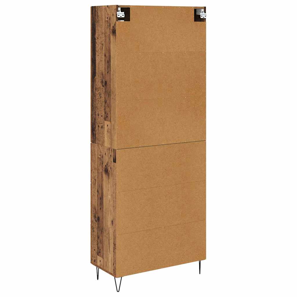 vidaXL Highboard z szufladą Stare drewno 69,5 x 34 x 90 cm