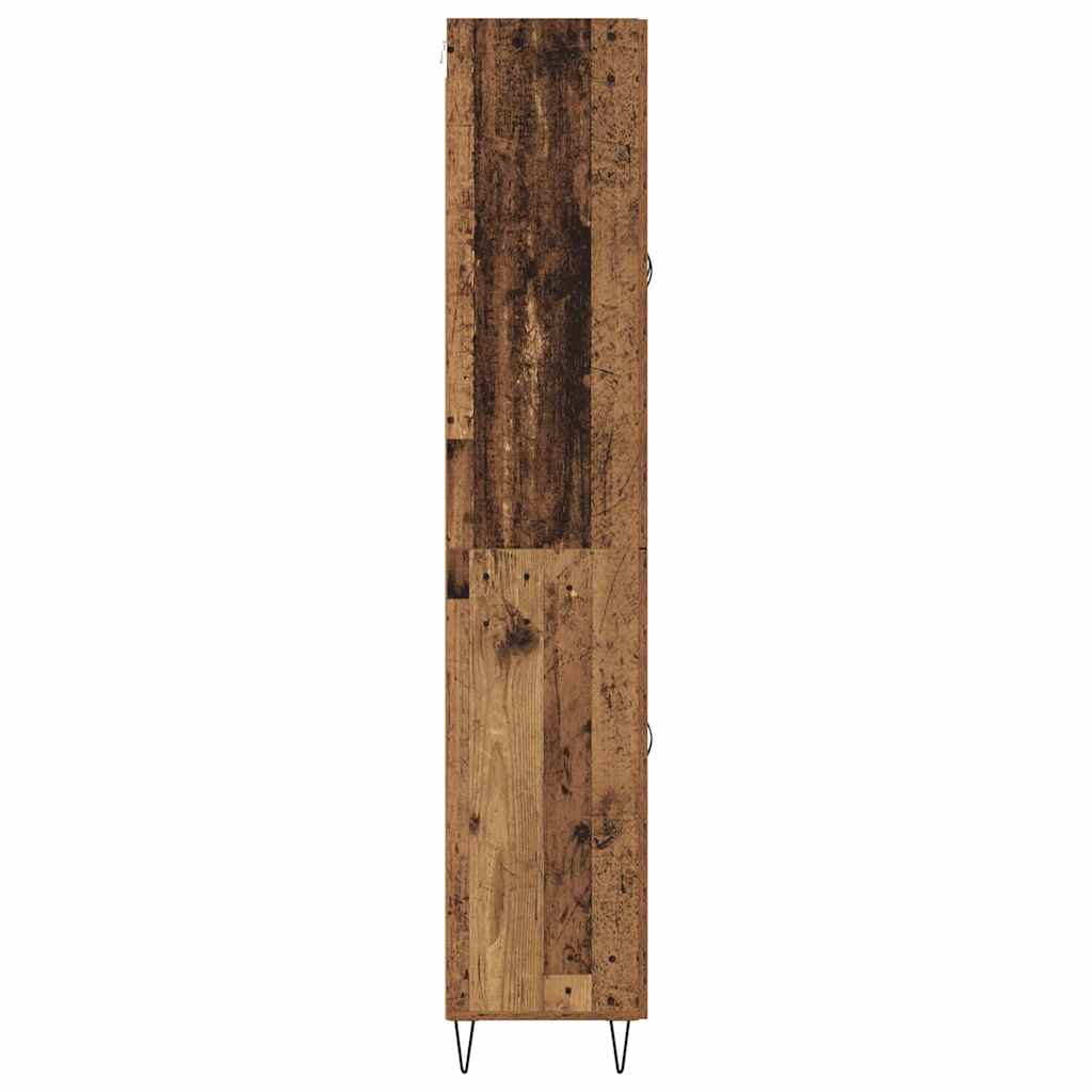 vidaXL Highboard z szufladą Stare drewno 69,5 x 34 x 90 cm