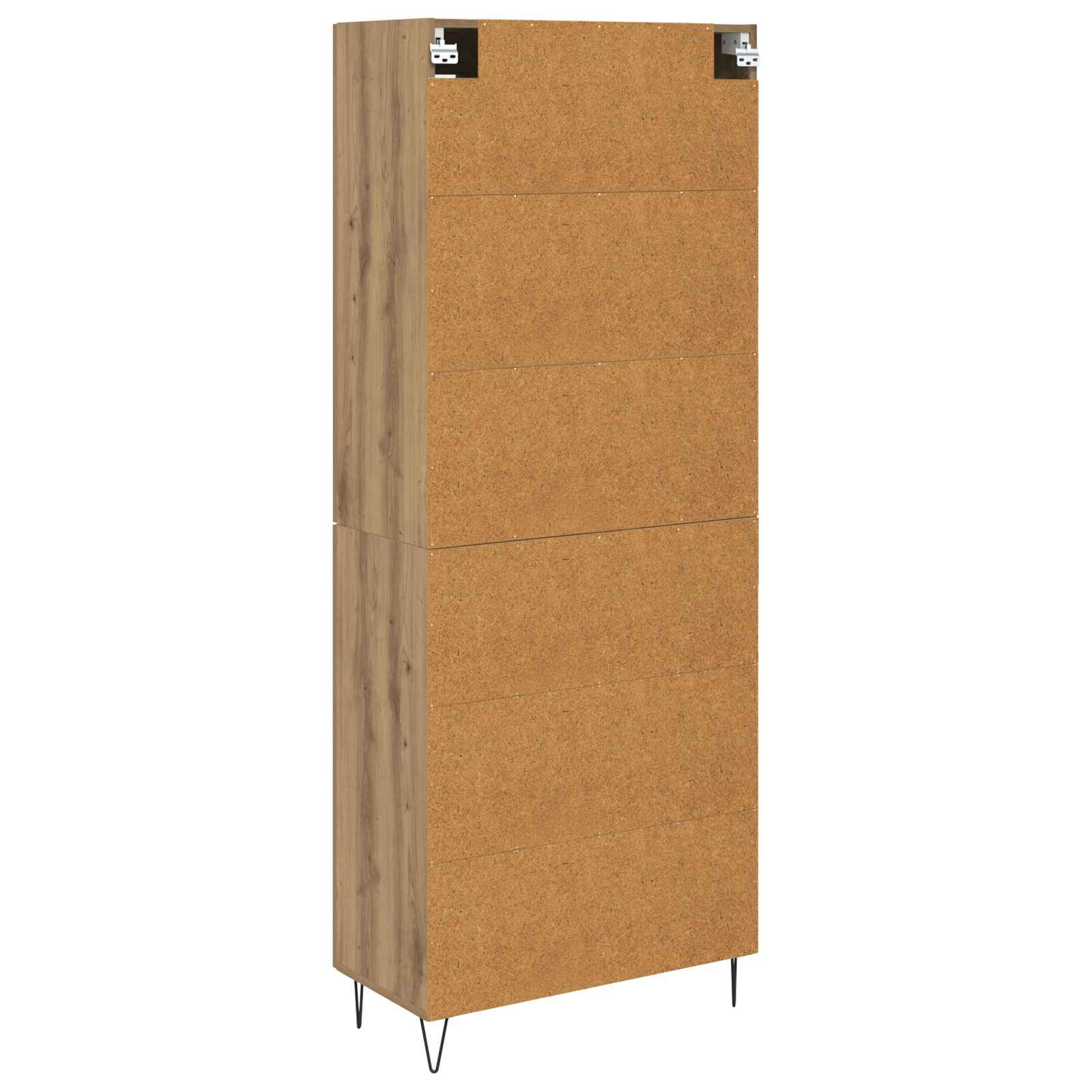 vidaXL Highboard Dąb rzemieślniczy 69,5 x 34 x 180 cm
