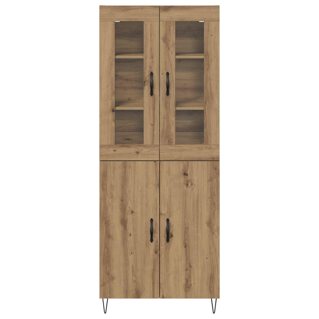 vidaXL Highboard Dąb rzemieślniczy 69,5 x 34 x 180 cm
