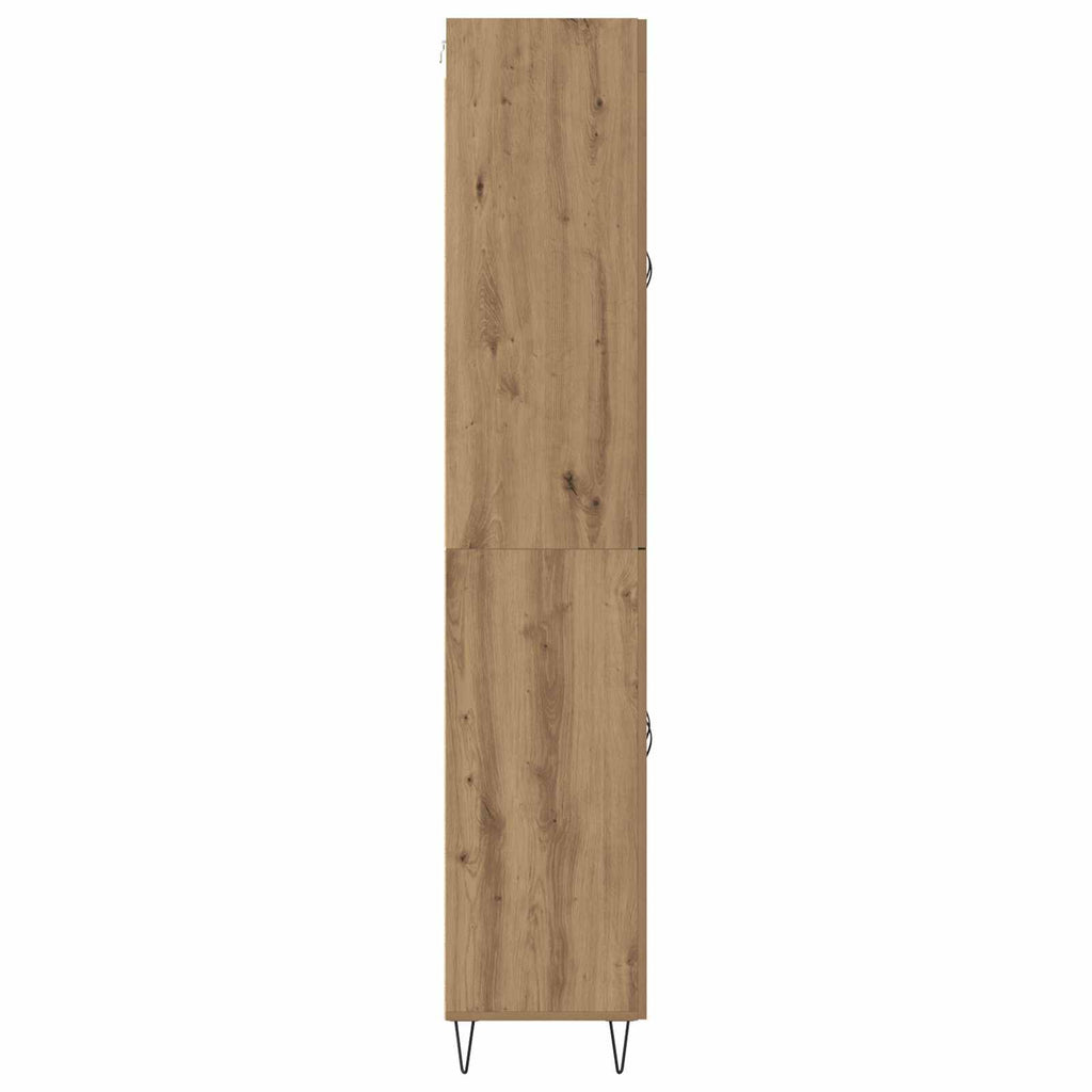 vidaXL Highboard Dąb rzemieślniczy 69,5 x 34 x 180 cm