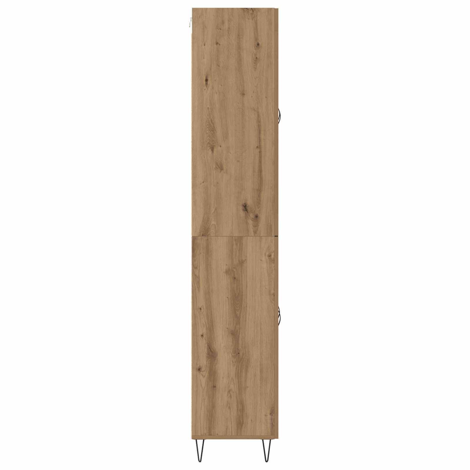 vidaXL Highboard Dąb rzemieślniczy 69,5 x 34 x 180 cm