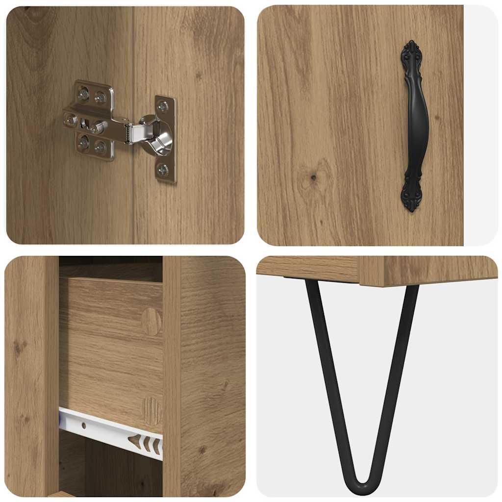 vidaXL Highboard Dąb rzemieślniczy 69,5 x 34 x 90 cm