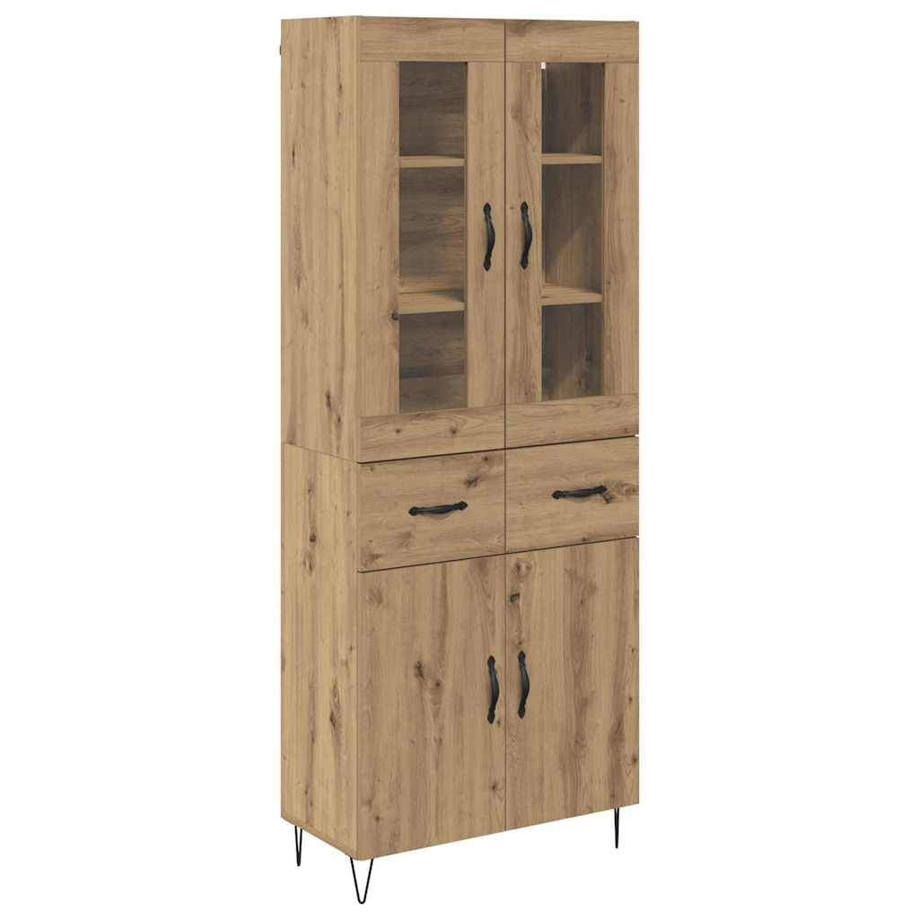 vidaXL Highboard Dąb rzemieślniczy 69,5 x 34 x 90 cm