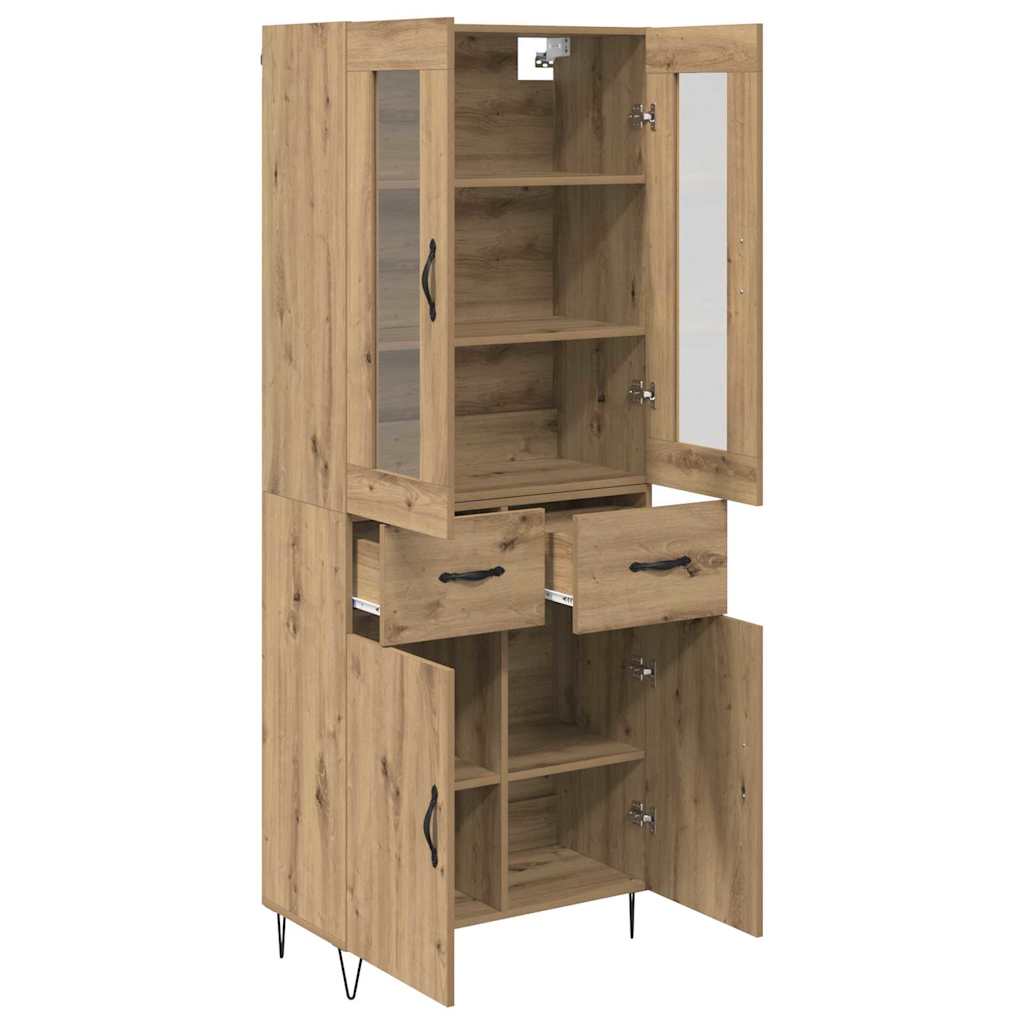vidaXL Highboard Dąb rzemieślniczy 69,5 x 34 x 90 cm