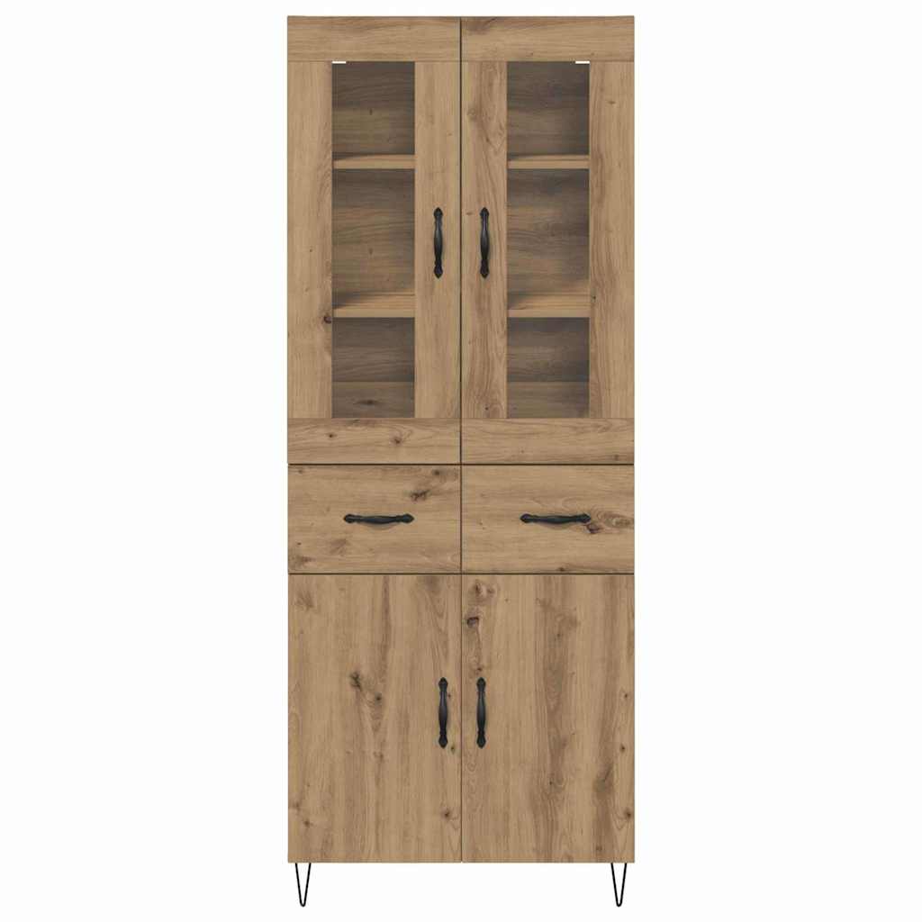 vidaXL Highboard Dąb rzemieślniczy 69,5 x 34 x 90 cm