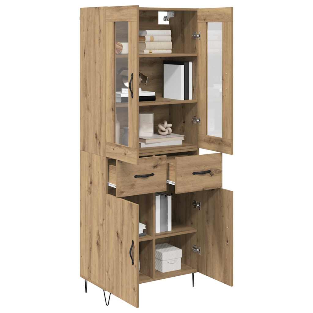 vidaXL Highboard Dąb rzemieślniczy 69,5 x 34 x 90 cm