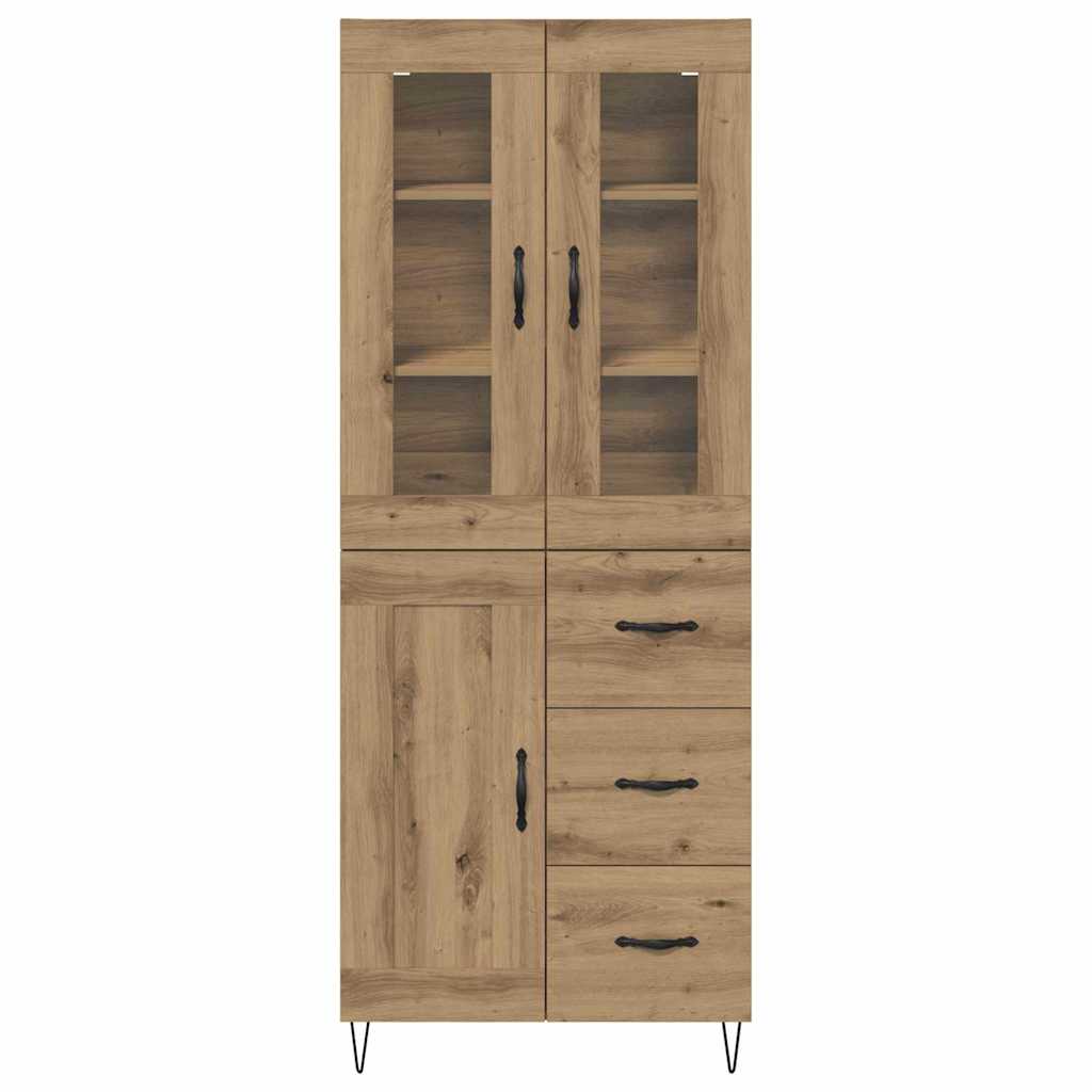 vidaXL Highboard z szufladą Dąb rzemieślniczy 69,5 x 34 x 90 cm