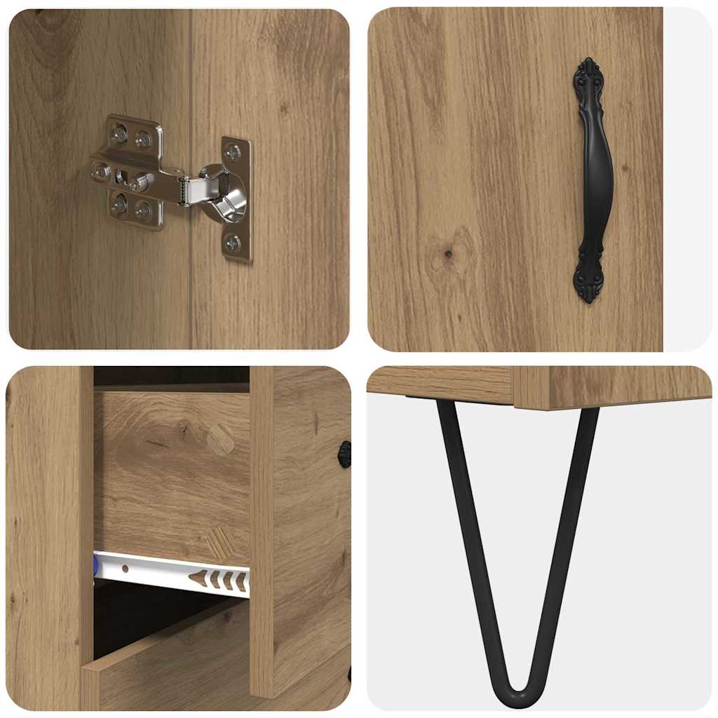 vidaXL Highboard z szufladą Dąb rzemieślniczy 69,5 x 34 x 90 cm