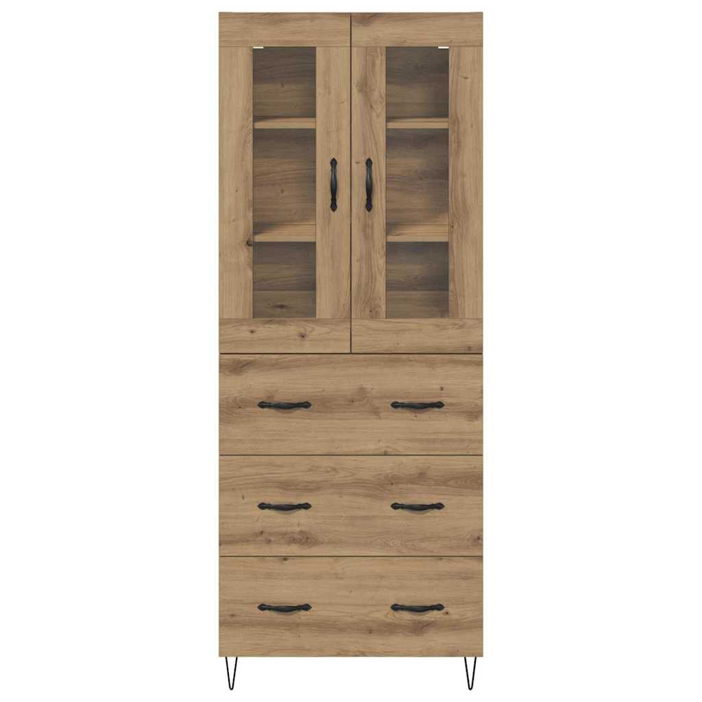 vidaXL Highboard z szufladą Dąb rzemieślniczy 69,5 x 34 x 90 cm