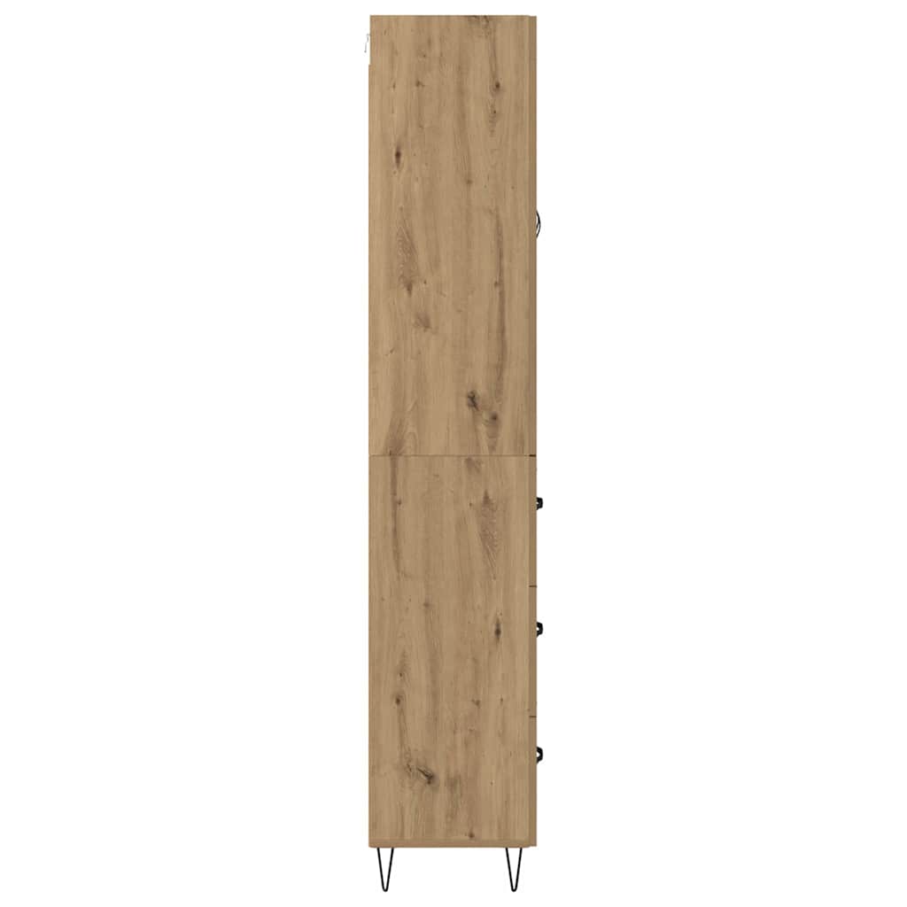 vidaXL Highboard z szufladą Dąb rzemieślniczy 69,5 x 34 x 90 cm