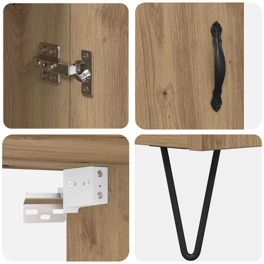 vidaXL Highboard Dąb rzemieślniczy 69,5 x 34 x 90 cm