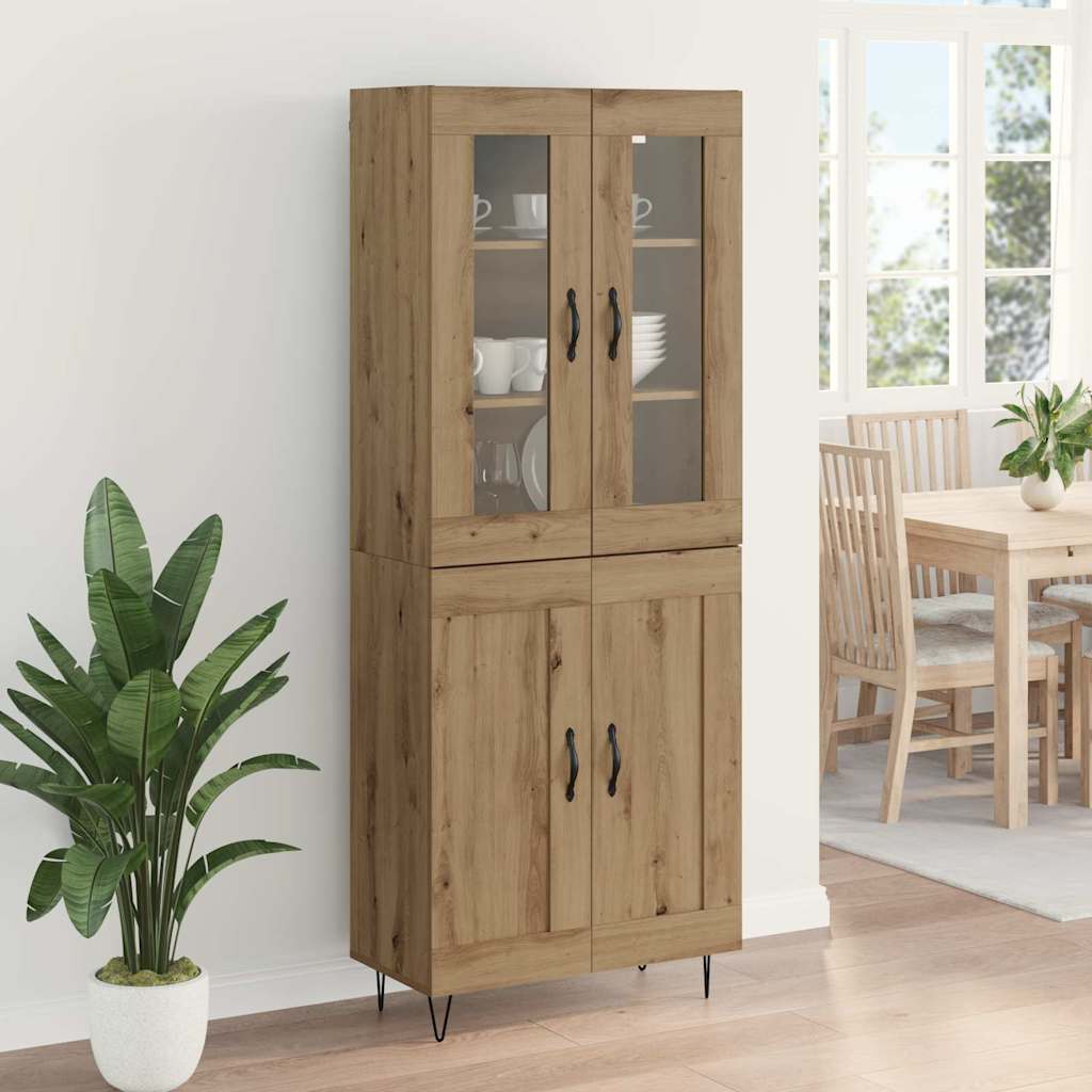 vidaXL Highboard Dąb rzemieślniczy 69,5 x 34 x 90 cm