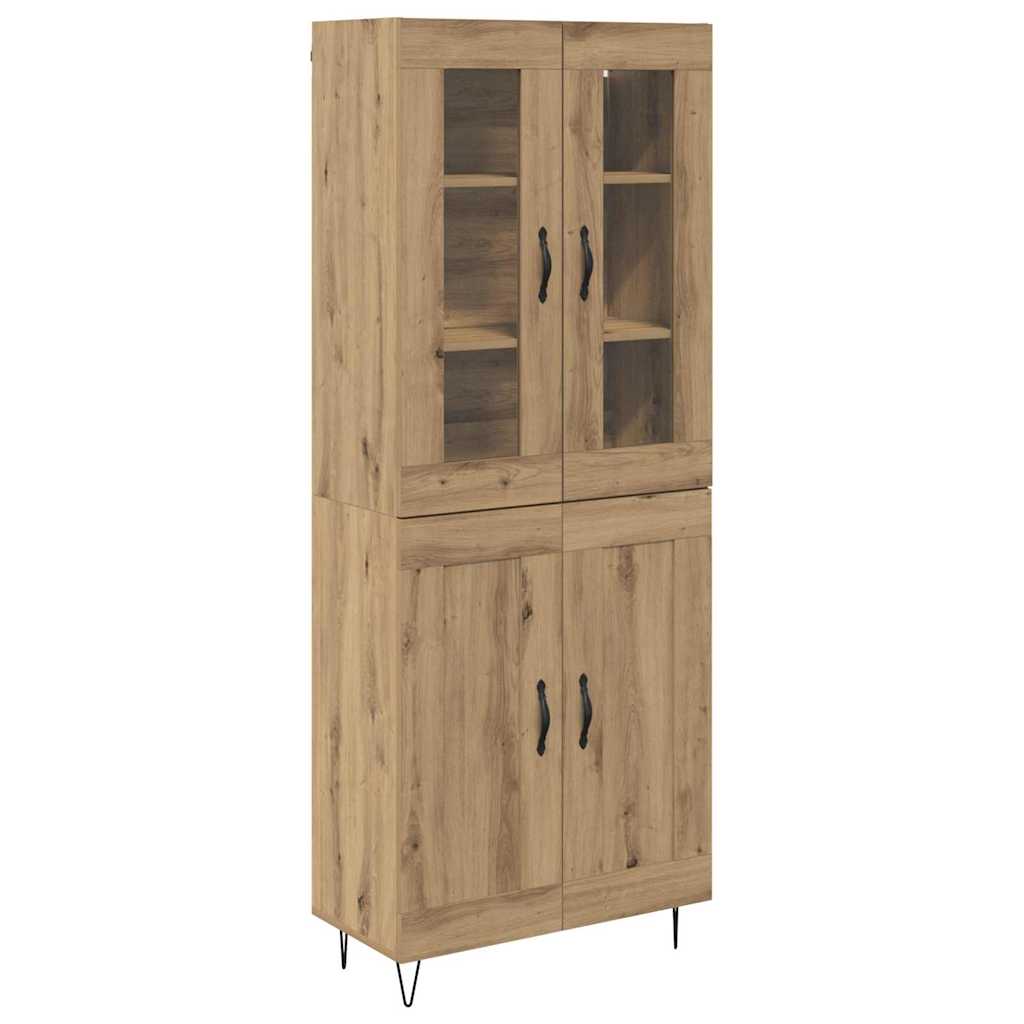 vidaXL Highboard Dąb rzemieślniczy 69,5 x 34 x 90 cm