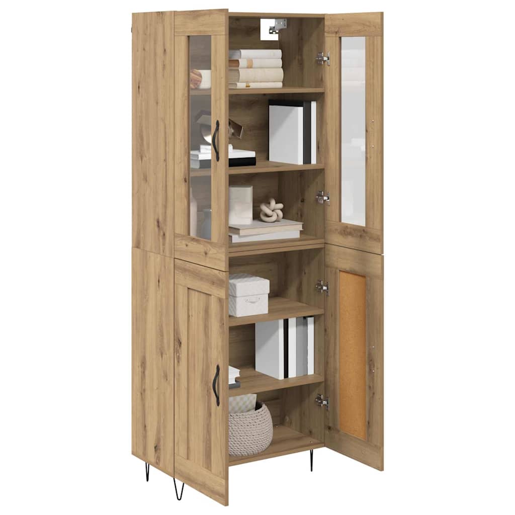 vidaXL Highboard Dąb rzemieślniczy 69,5 x 34 x 90 cm