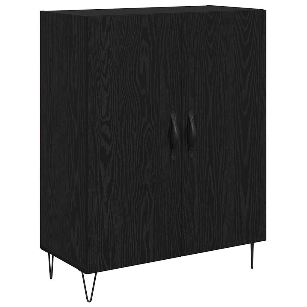 vidaXL Highboard Białe i czarne dębowe 69,5 x 34 x 180 cm