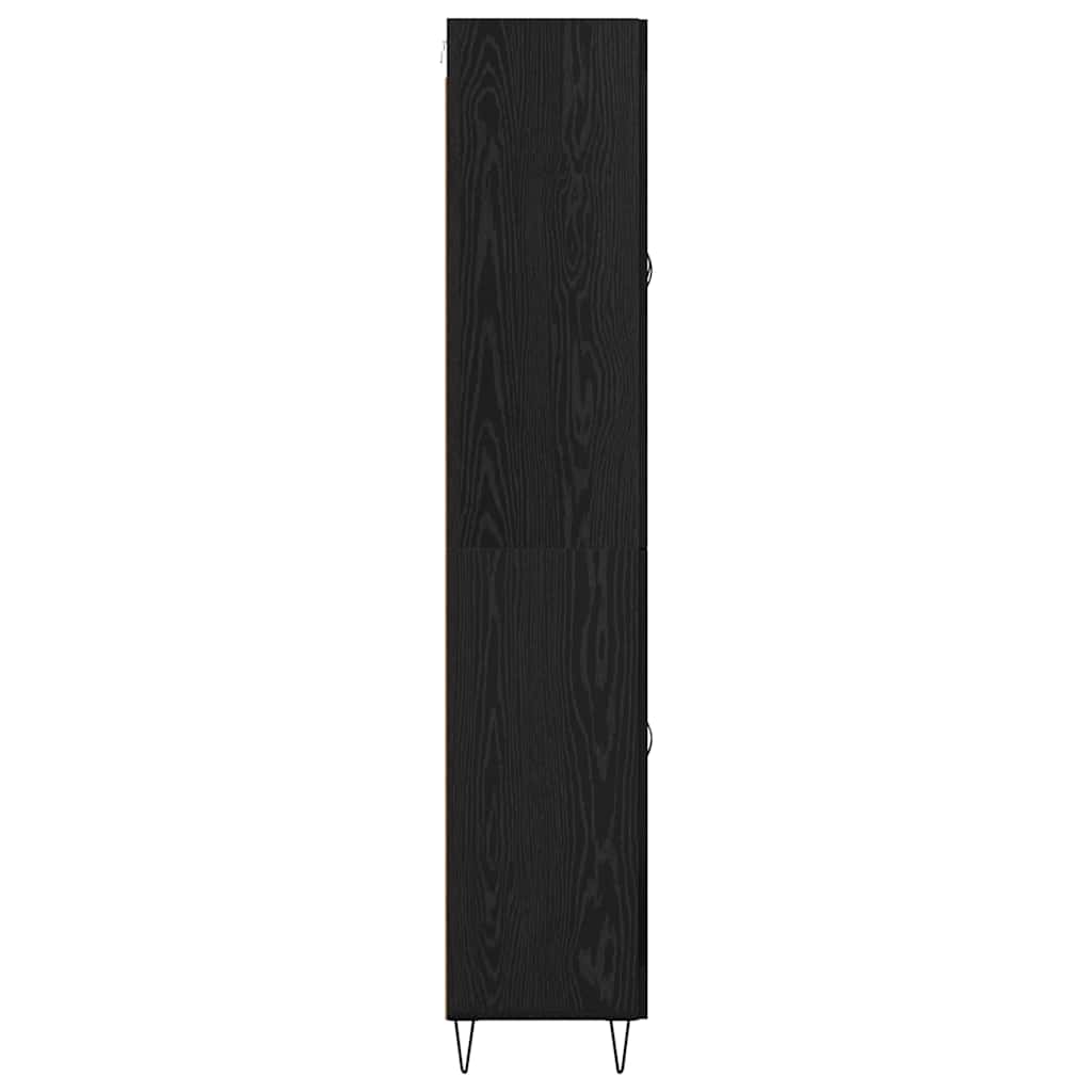 vidaXL Highboard Czarny Dąb 69,5 x 34 x 90 cm Materiał drewnopochodny