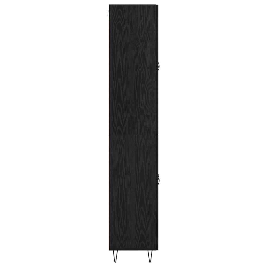 vidaXL Highboard Czarny Dąb 69,5 x 34 x 90 cm Materiał drewnopochodny