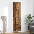 vidaXL Highboard z szufladą Stare drewno 34,5 x 34 x 90 cm