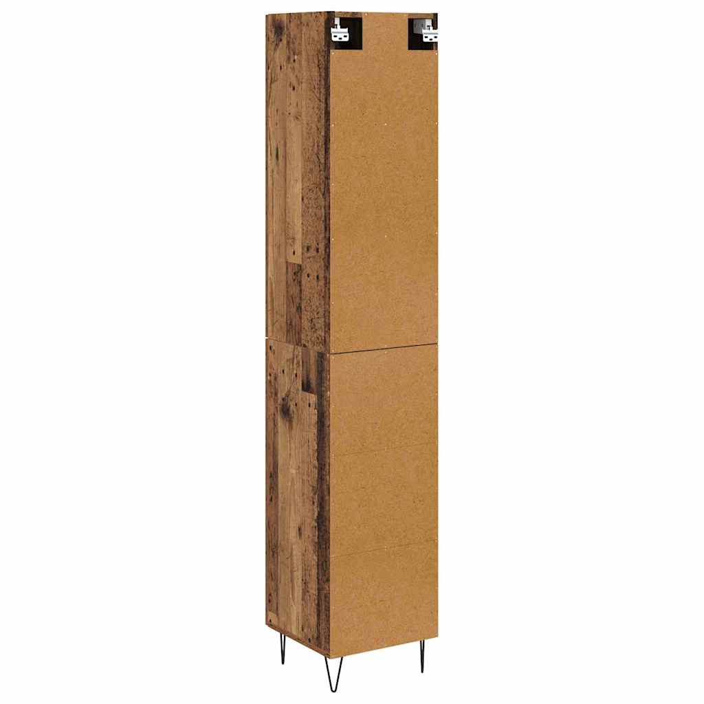 vidaXL Highboard z szufladą Stare drewno 34,5 x 34 x 90 cm