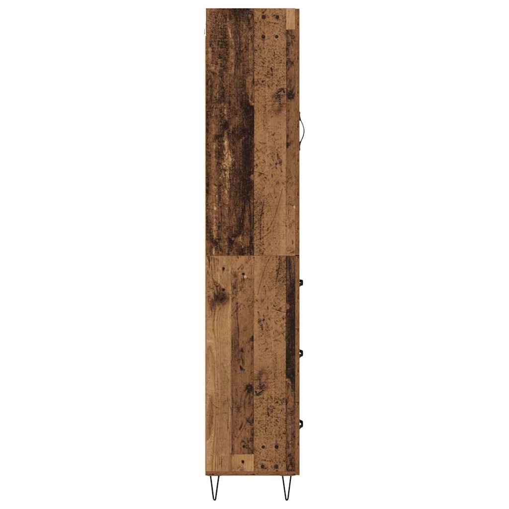 vidaXL Highboard z szufladą Stare drewno 34,5 x 34 x 90 cm