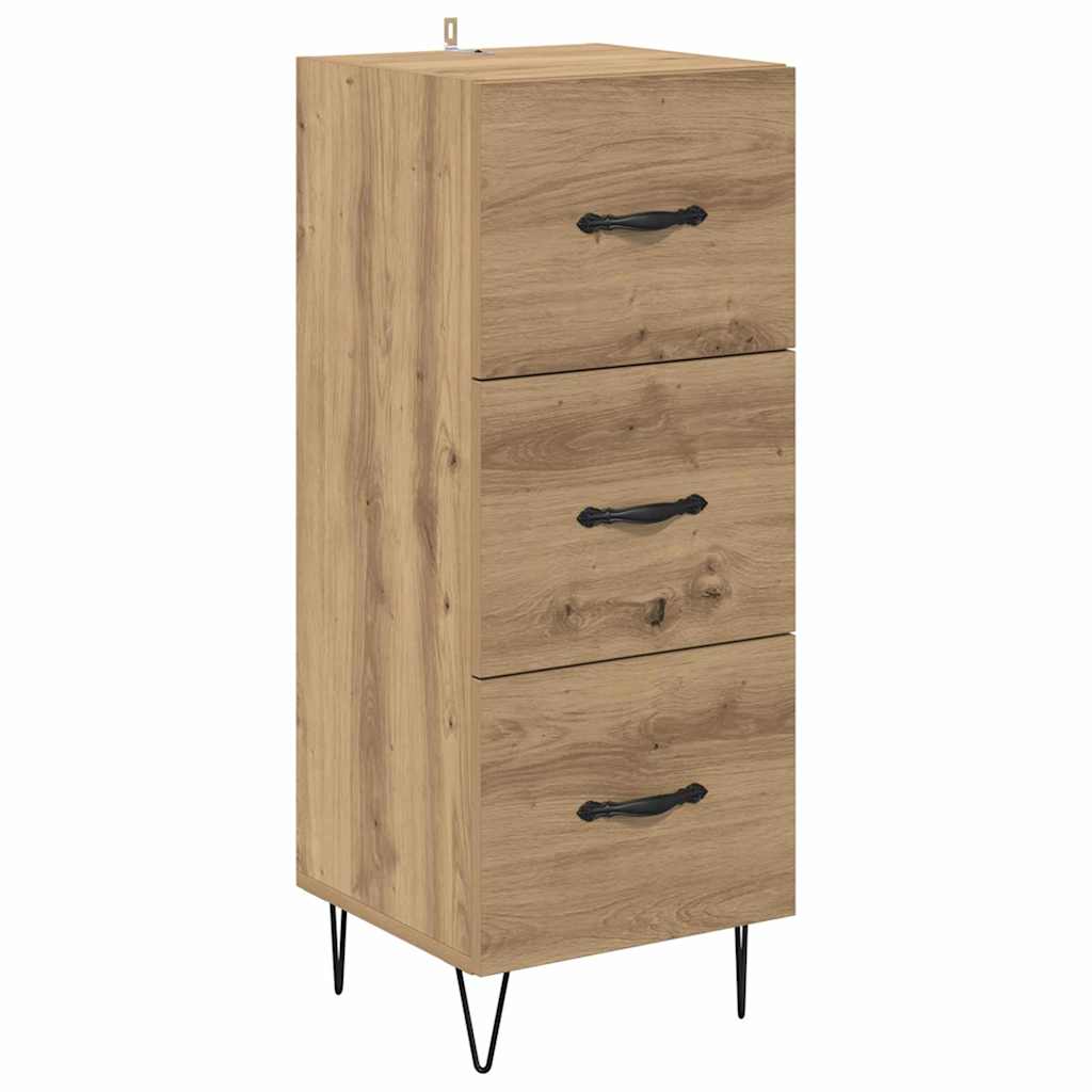 vidaXL Highboard z szufladą Dąb rzemieślniczy 34,5 x 34 x 90 cm