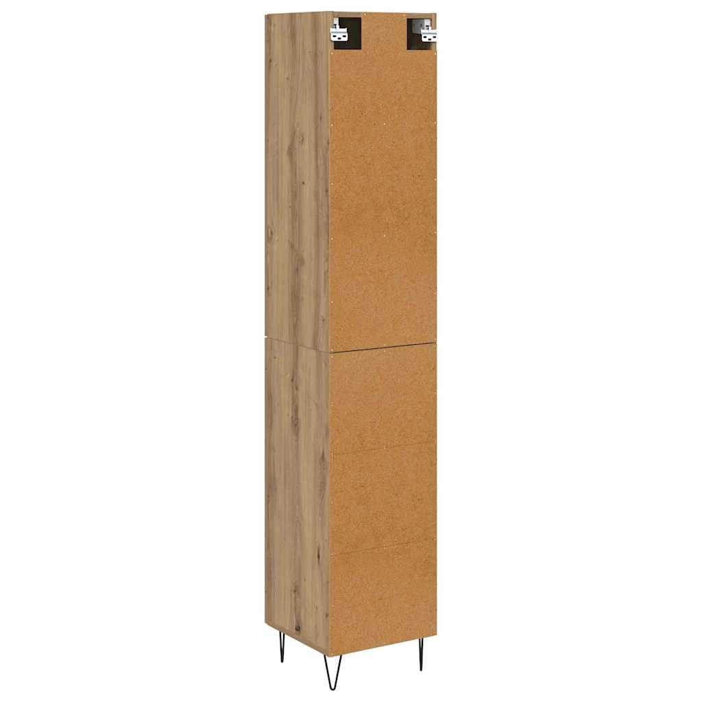 vidaXL Highboard z szufladą Dąb rzemieślniczy 34,5 x 34 x 90 cm
