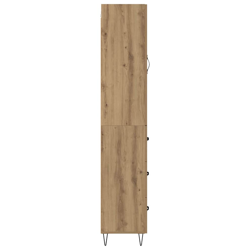 vidaXL Highboard z szufladą Dąb rzemieślniczy 34,5 x 34 x 90 cm