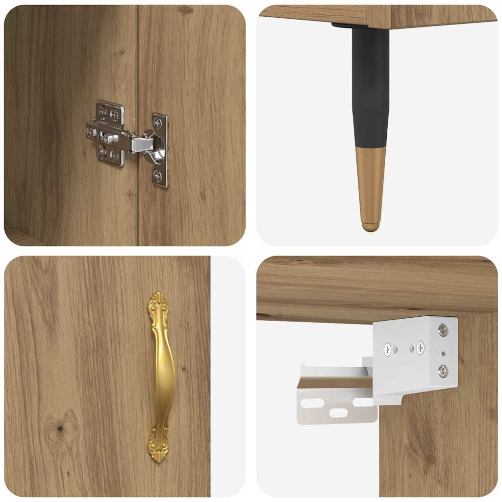 vidaXL Highboard Dąb rzemieślniczy 69,5 x 34 x 90 cm