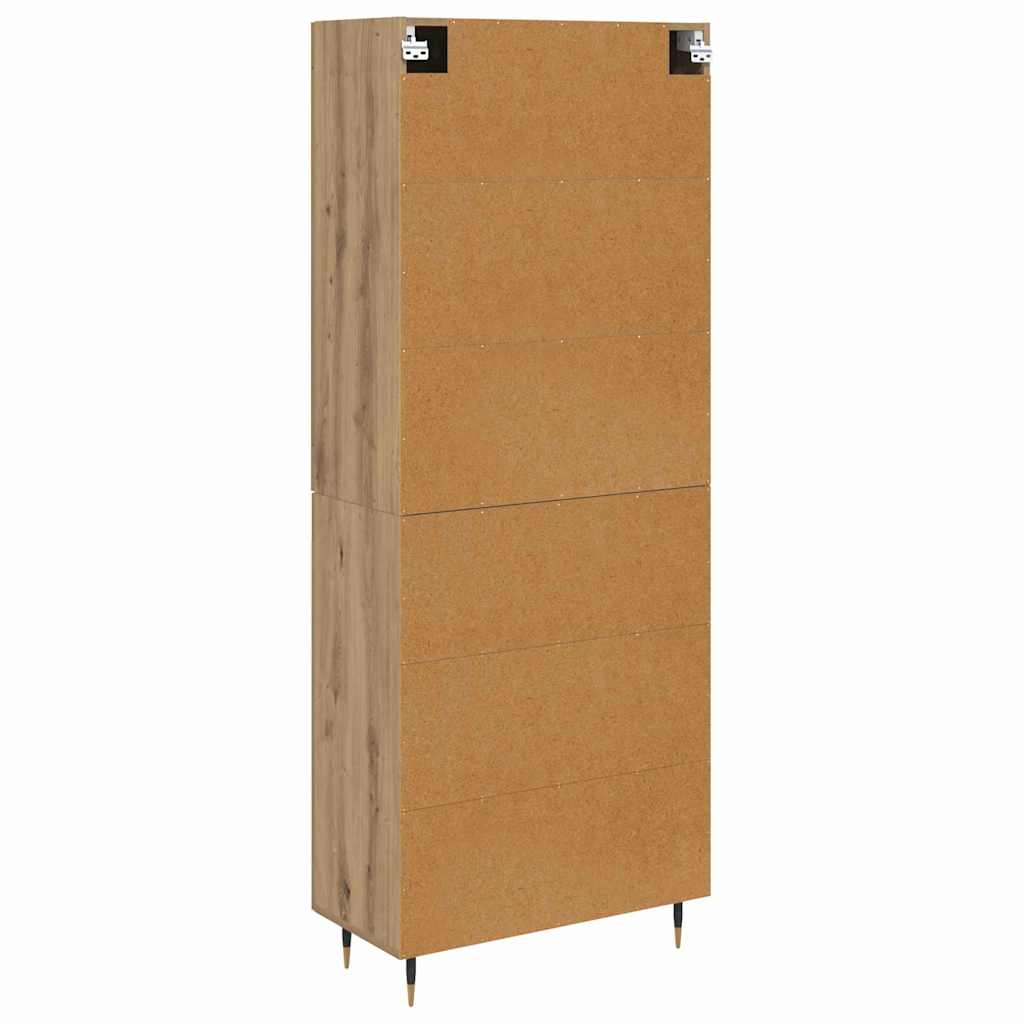 vidaXL Highboard Dąb rzemieślniczy 69,5 x 34 x 90 cm