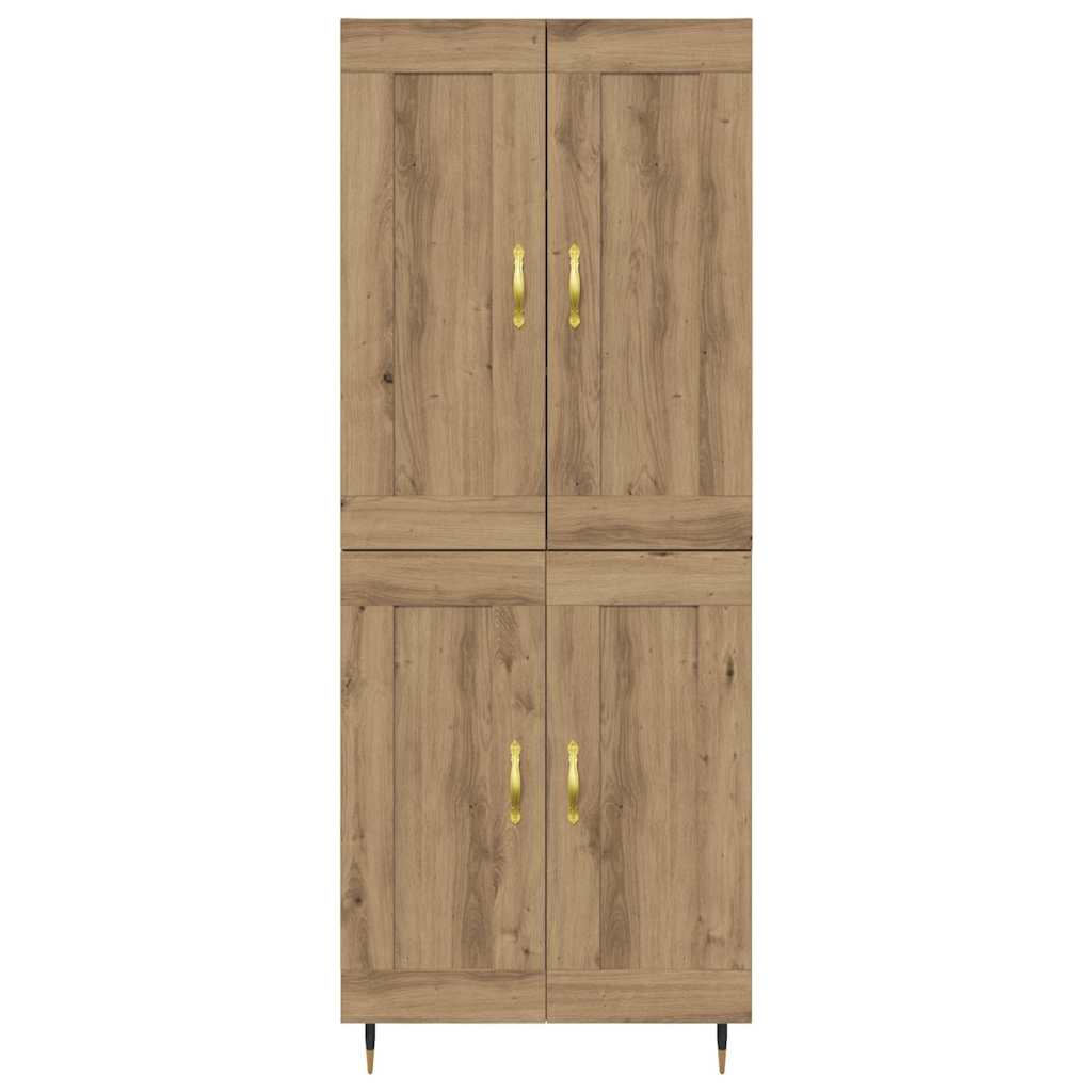vidaXL Highboard Dąb rzemieślniczy 69,5 x 34 x 90 cm