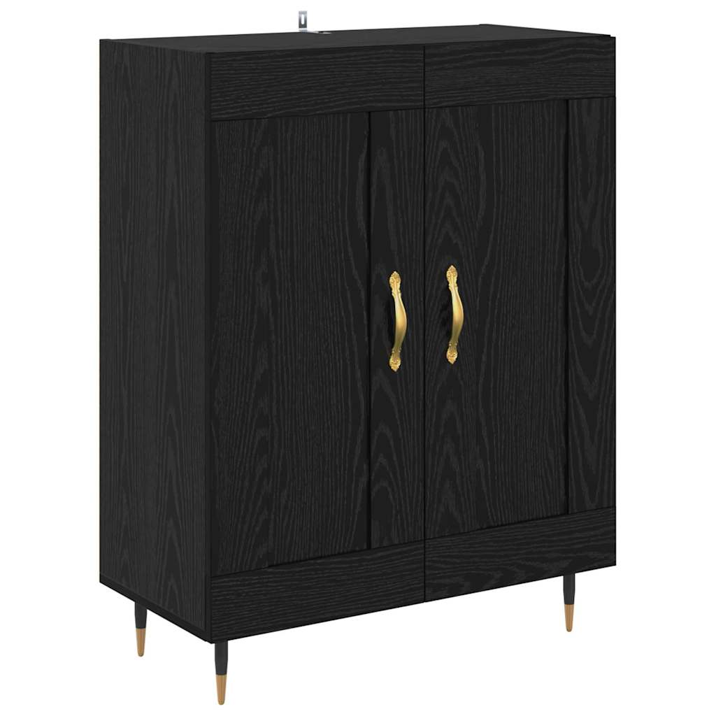 vidaXL Highboard Czarny Dąb 69,5 x 34 x 90 cm Materiał drewnopochodny