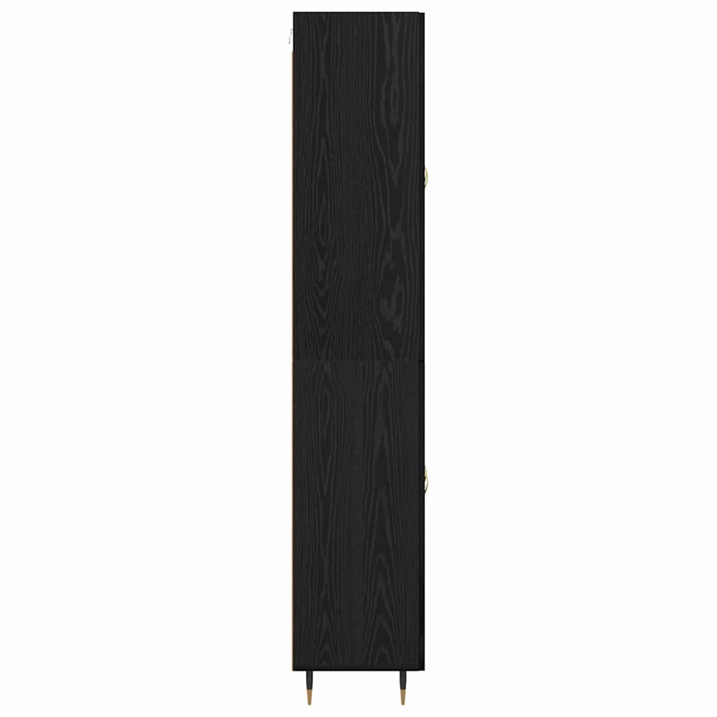 vidaXL Highboard Czarny Dąb 69,5 x 34 x 90 cm Materiał drewnopochodny