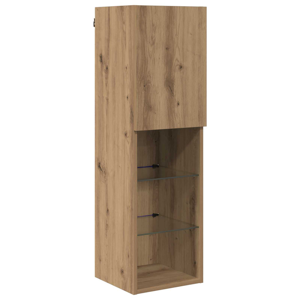 vidaXL Zestaw szafki pod telewizor na ścianę 7 pcs Dąb rzemieślniczy