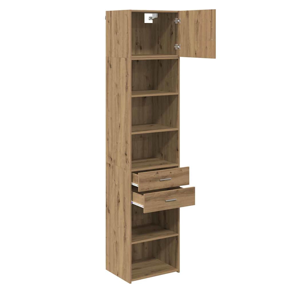 vidaXL Highboard z szufladą Dąb rzemieślniczy 50 x 42,5 x 225 cm